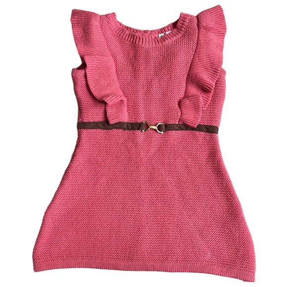 Janie and Jack 20 JJ Aug Fall 1 Ruffle Sweater Dress Baby Sz 6-12 Months - Picture 2 of 5